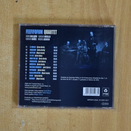 JORDI BALLARIN / CARLOS MURILLO / CARLOS IBAÃEZ / MIQUEL ASENSIO - FEEFIFOFUM QUARTET - CD