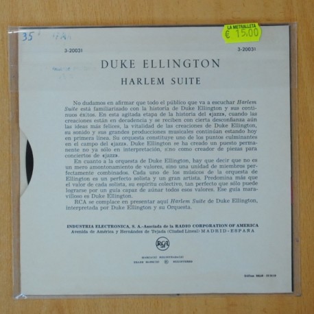 DUKE ELLINGTON - HARLEM SUITE - SINGLE