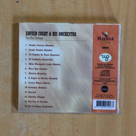 XAVIER CUGAT & HIS ORCHESTRA - RUMBA FANTASY - CD