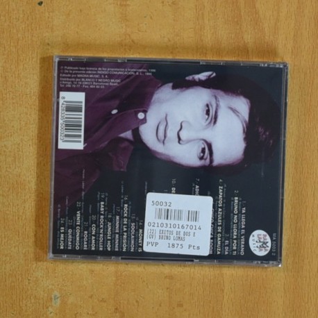 BRUNO LOMAS - EXITOS DE DOS EN DOS SUS MEJORES SINGLES - CD