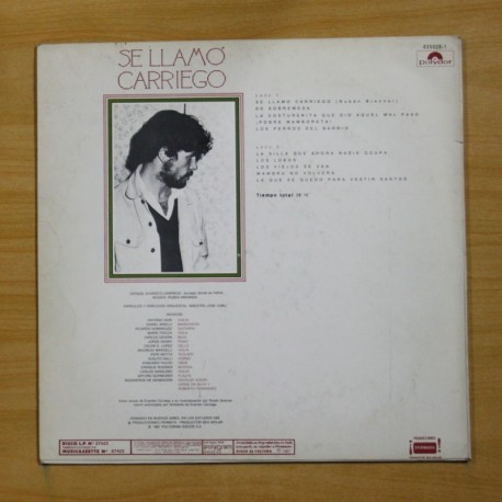 RUBEN BRENNER - SE LLAMO CARRIEGO - LP