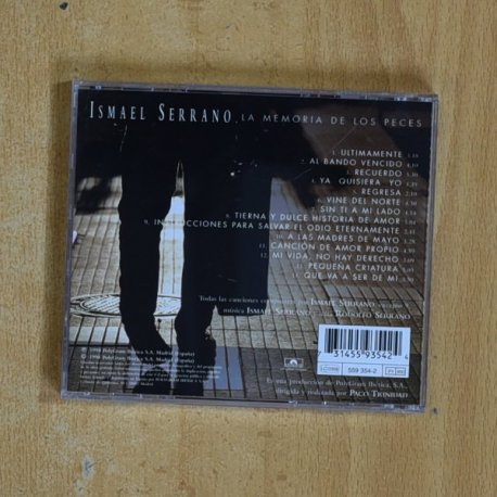 ISMAEL SERRANO - LA MEMORIA DE LOS PECES - CD
