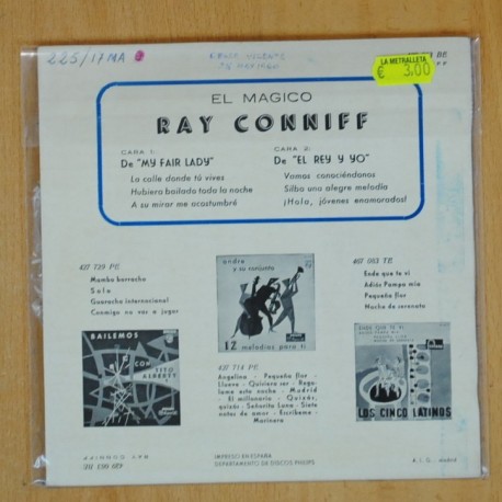 RAY CONNIFF - MY FAIR LADY / EL REY Y YO - SINGLE