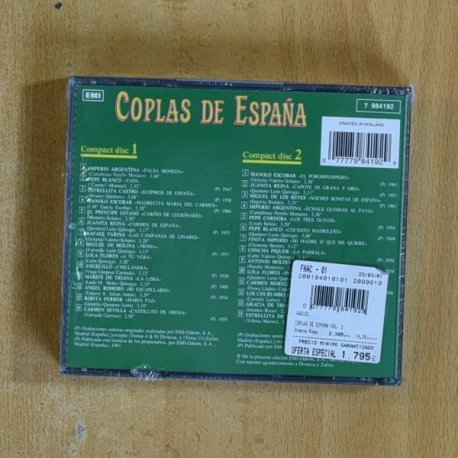 VARIOS - COPLAS DE ESPAÑA VOL 2 - CD