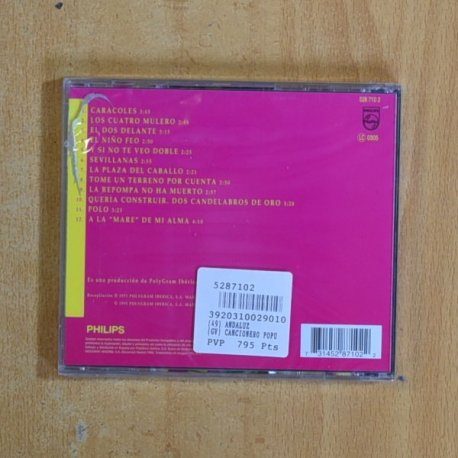 VARIOS - CANCIONERO POPULAR ANDALUZ - CD