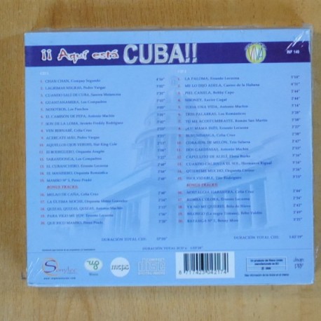 VARIOS - AQUI ESTA CUBA - 2 CD