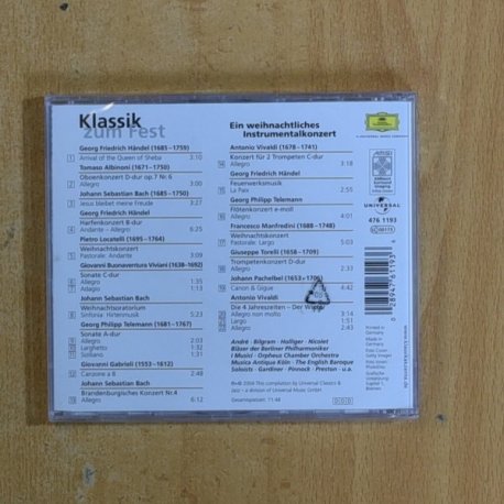 KLASSIK - EIN WEIHNACHTLICHES INSTRUMENTALKONZERT - CD
