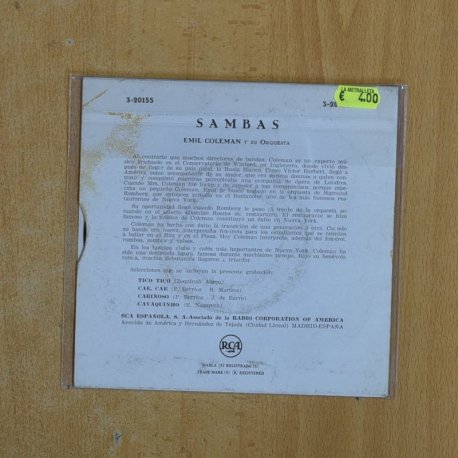 EMIL COLEMAN - SAMBAS - EP