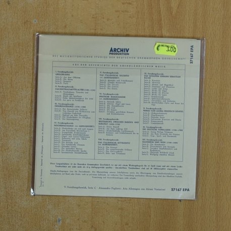 POGLIETTI - ARIA ALLEMAGNA CON ALCUNI VARIAZIONI - EP