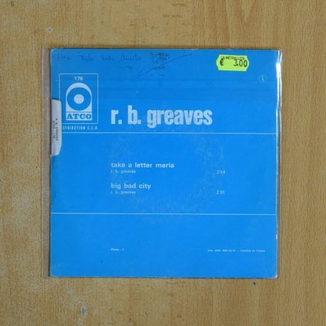 R B GREAVES - TAKE A LETTER MARIA - SINGLE