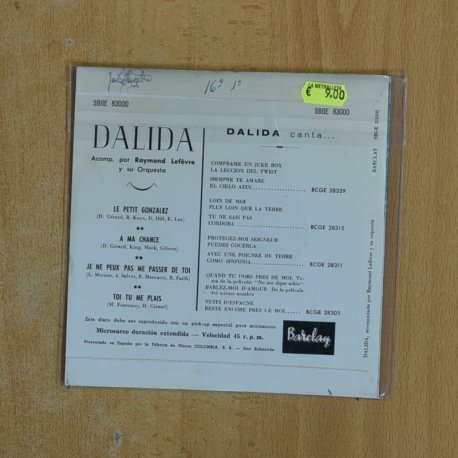 DALIDA - LE PETIT GONZALEZ + 3 - EP