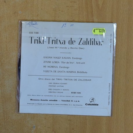 TRIKI TRITXA DE ZALDIBAR - KILIAN NAGO KALIAN + 3 - EP