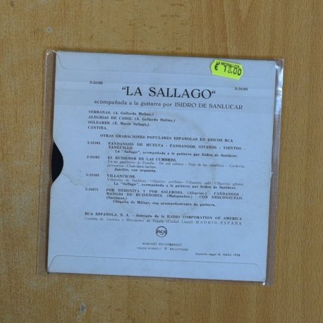 LA SALLAGO - SERRANAS + 3 - EP