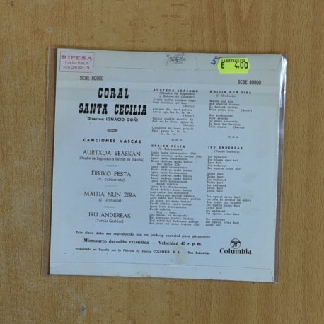 CORAL SANTA CECILIA - AURTXOA SEASKAN + 3 - EP
