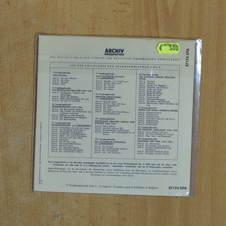 FORSCHUNGSBEREICH - DAS ITALIENISCHE SEICENTO - EP