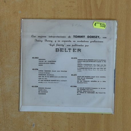 LYNN ROBERTS Y BILL RAYMOND CON LA ORQUESTA DE TOMMY DORSEY - DESEADA + 3 - EP