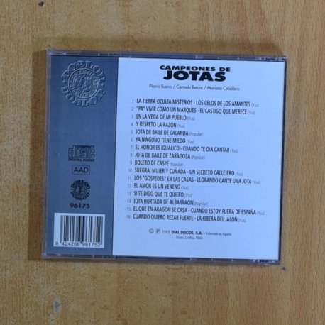 PILARIN BUENO / CARMELO BETORE / MARIANO CABOLLERO - CAMPEONES DE JOTAS - CD