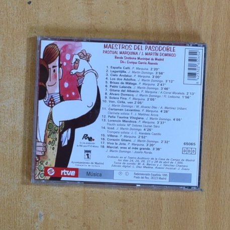BANDA SINFONICA MUNICIPAL DE MADRID / ENRIQUE GARCIA ASENSIO - MAESTROS DEL PASODOBLE - CD