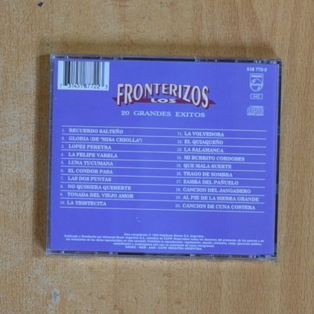LOS FRONTERIZOS - 20 GRANDES EXITOS - CD