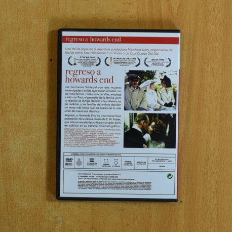 REGRESO A HOWARDS END - DVD
