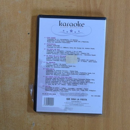 KARAOKE QUE SIGA LA FIESTA - DVD