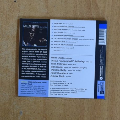 MILES DAVIS - KIND OF BLUE - CD