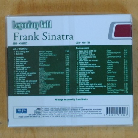 FRANK SINATRA - LEGENDARY GOLD 40 ORIGIANL CLASSICS - 2 CD