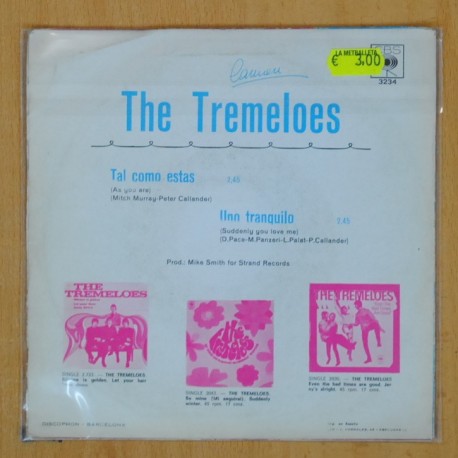 THE TREMELOES - SUDDENLY YOU LOVE / AS YOU ARE - SINGLE