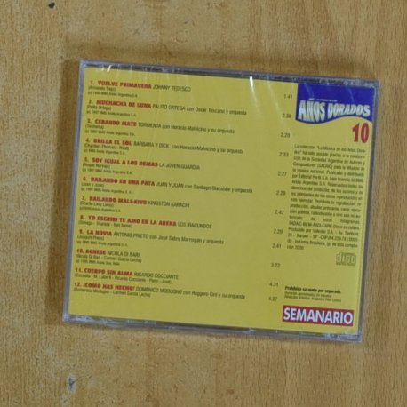 VARIOS - LA MUSICA DE LOS AÑOS DORADS 10 - CD