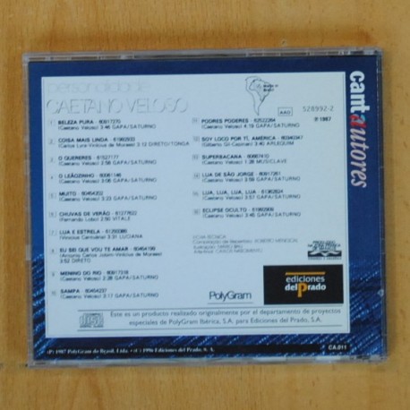 CAETANO VELOSO - PERSONALIDADE - CD