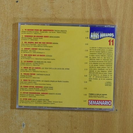 VARIOS - LA MUSICA DE LOS AÑOS DORADOS 11 - CD
