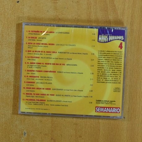 VARIOS - LA MUSICA DE LOS AÑOS DORADOS 4 - CD