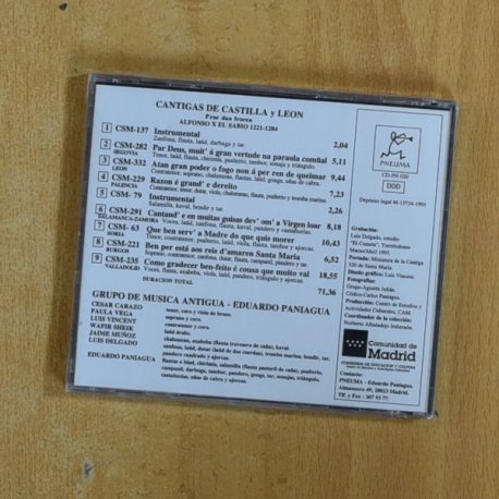EDUARDO PANIAGUA - CANTIGAS DE CASTILLA Y LEON - CD