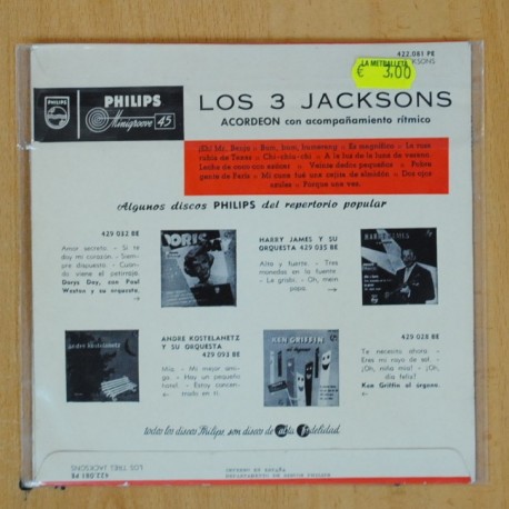 LOS 3 JACKSONS - ACORDEON - SINGLE