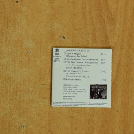 CARLOS KLEIBER - NEW YEARS CONCERT 1989 - MINI DISC