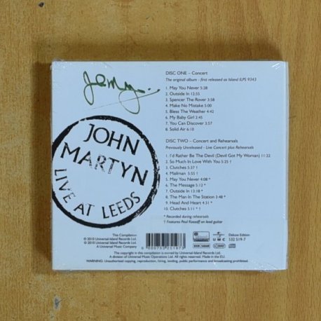 JOHN MARTYN - LIVE AT LEEDS - CD