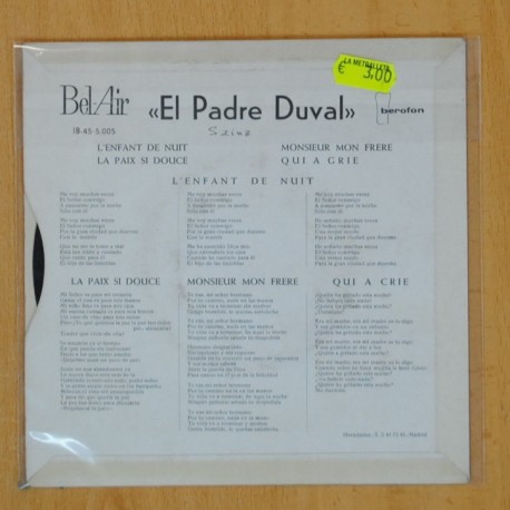 EL PADRE DUVAL - L'ENFANT DE NUIT+ 3 - EP