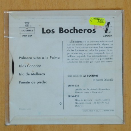 LOS BOCHEROS - PALMERO SUBE A LA PALMA + 3 - EP