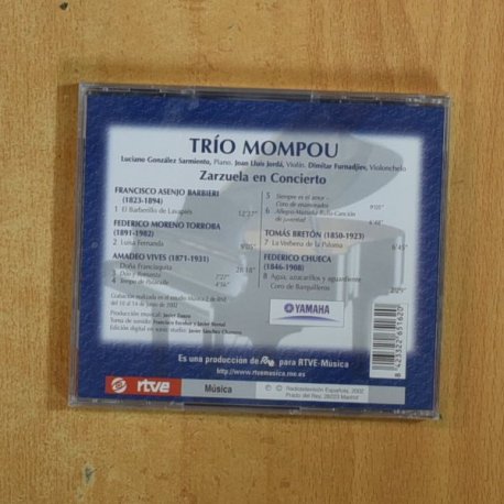 TRIO MOMPOU - ZARZUELA EN CONCIERTO - CD