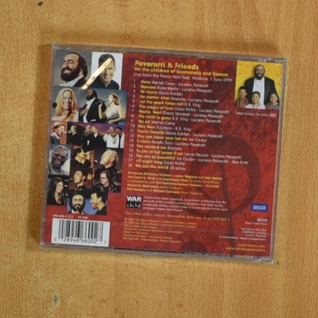PAVAROTTI - PAVAROTTI & FRIENDS FOR GUATEMALA AND KOSOVO - CD