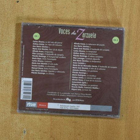 VARIOS - VOCES DE ZARZUELA - CD