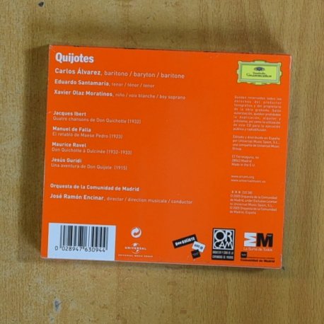 CARLOS ALVAREZ - QUIJOTES - CD