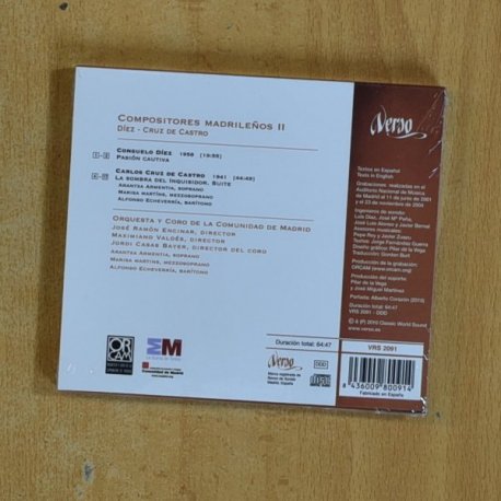 CONSUELO DIEZ / CARLOS CRUZ - COMPOSITORES MADRILEÑOS II - CD