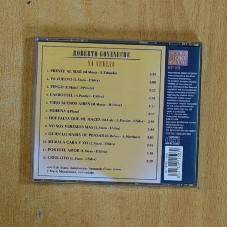ROBERTO GOYENECHE - YA VUELVO - CD
