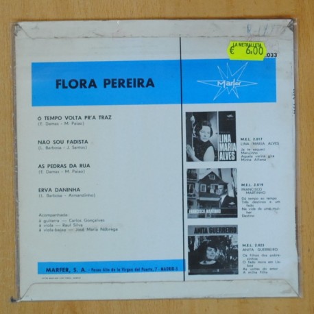 FLORA PEREIRA - O TEMPO VOLTA PR'A TRAZ + 3 - EP