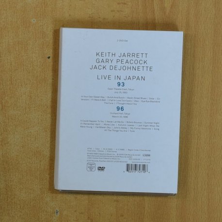 KEITH JARRETT / GARY PEACOCK / JACK DEJOHNETTE - LIVE IN JAPAN 93 / 96 - DVD