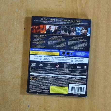 EL HOBBIT LA BATALLA DE LOS CINCO EJERCITOS 3D - BLURAY