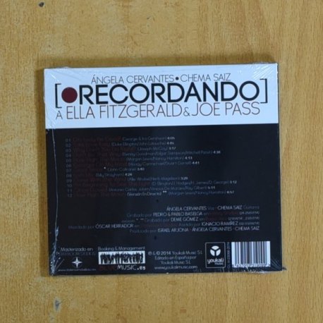 ANGELA CERVANTES / CHEMA SAIZ - RECORDANDO A ELLA FITZGERALD & JOE PASS - CD