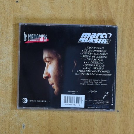 MARCO MASINI - TE ENAMORARAS - CD