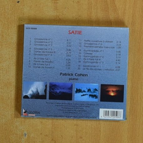 PATRICK COHEN - SATIE - CD